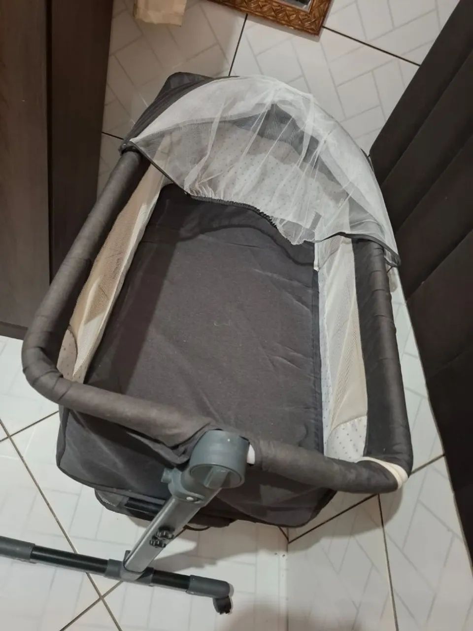 Berço Bebê Portátil Moisés Com Mosquiteiro E Modo Balanço - Foto 3
