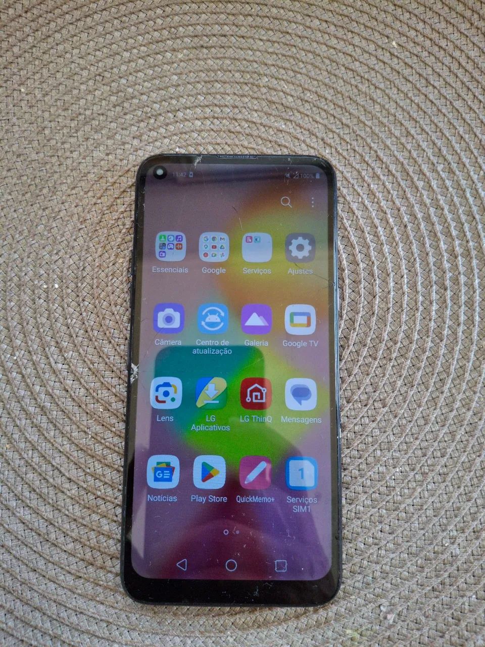 Celular LG K61 128G cm trincado 