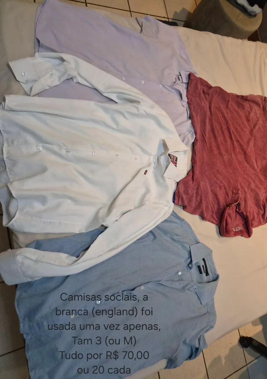 Camisas sociais - Tam 3 ou M