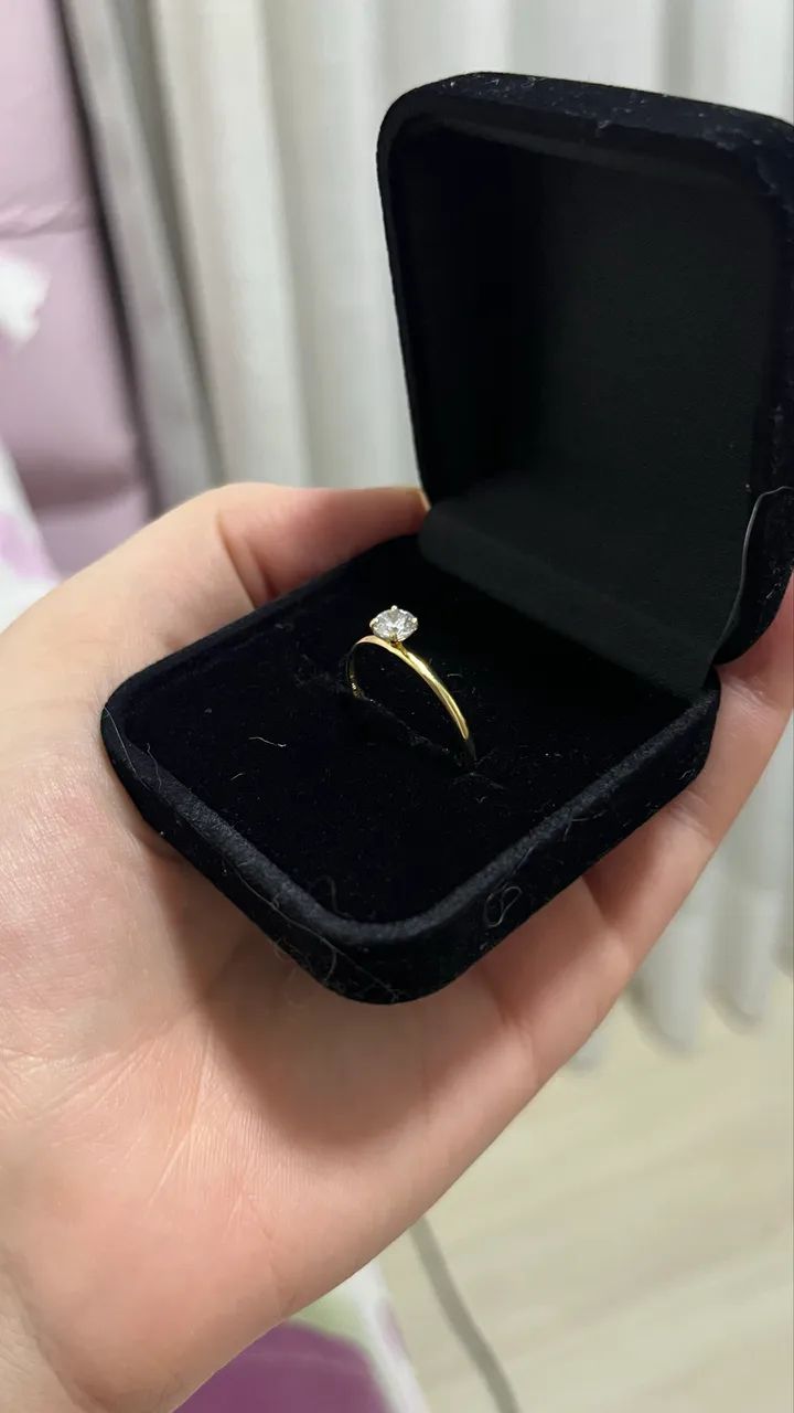 Anel 18K com Zircônia Novo - Foto 4