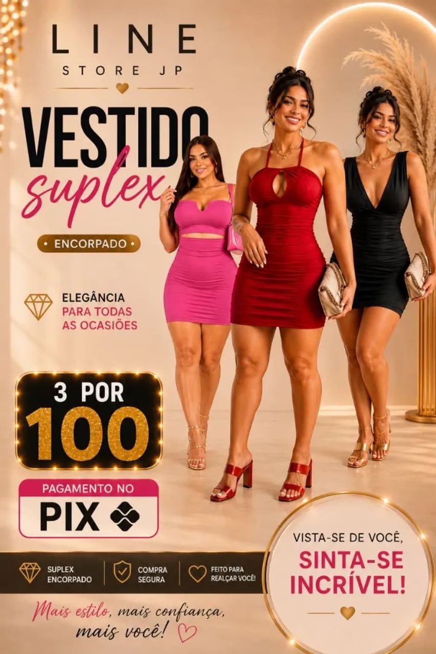 Combo Vestido suplex encorpando 