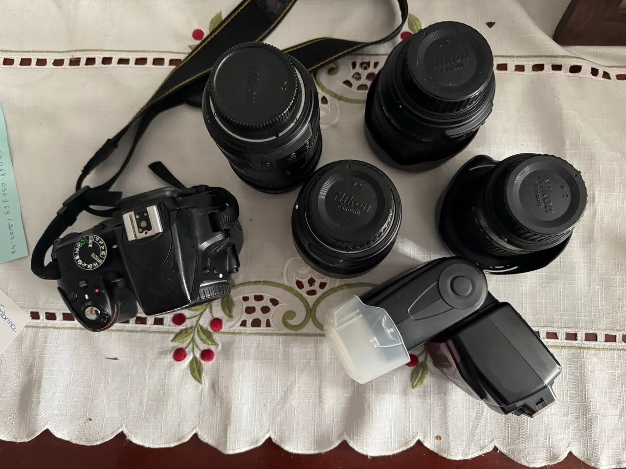 Kit câmera Nikon + 4 lentes Nikon  + flash Nikon + acessórios  - Foto 2