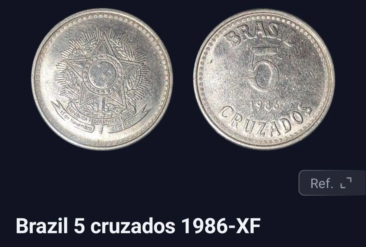 Moeda 5 cruzados