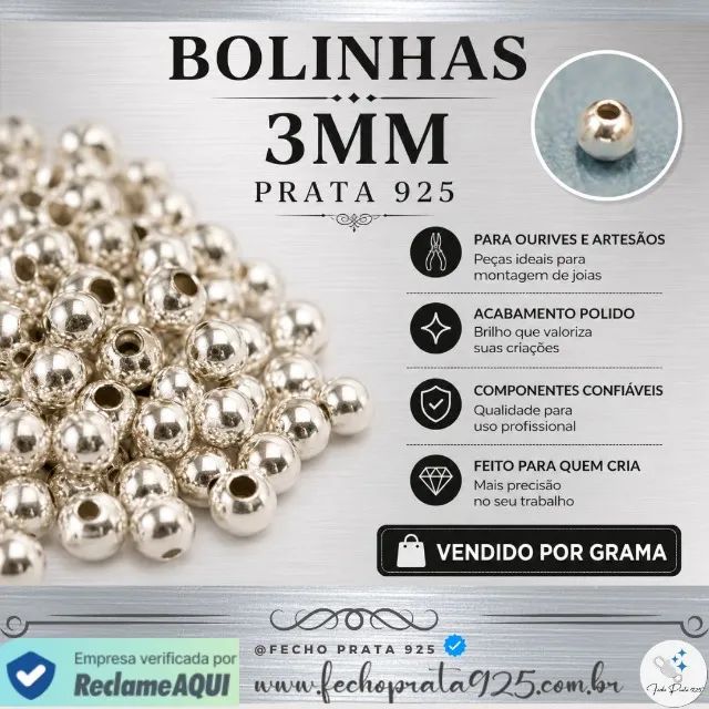 Esfera de Prata 925 - LISA - VARIOS MODELOS E TAMANHOS - Foto 5