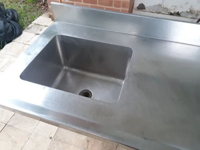 Pias de Inox Grandes - Ótimo Estado - Ideal para Cozinha Industrial - Foto 3