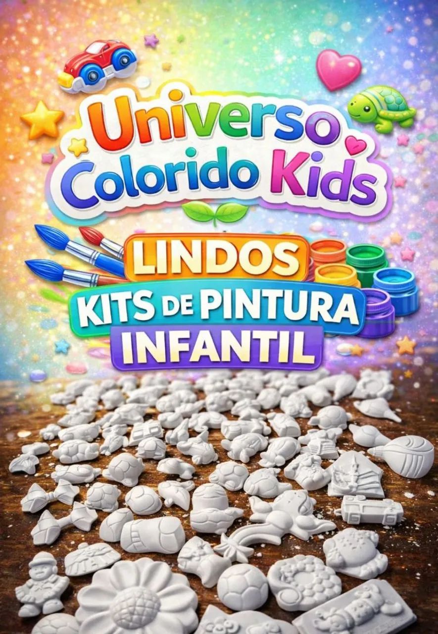 Kits de pintura em gesso infantil 