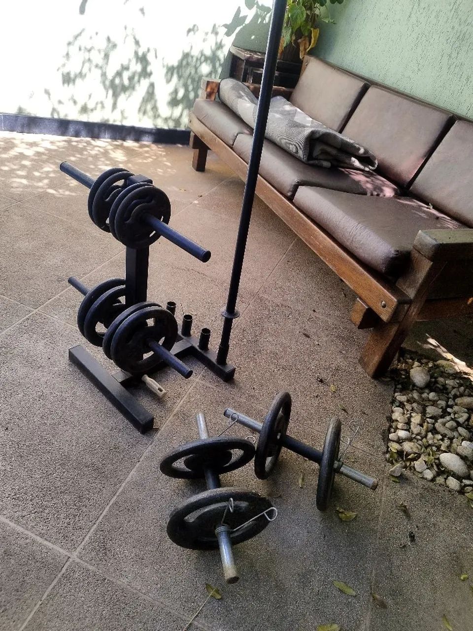 Kit Anilha e Halteres para musculação 