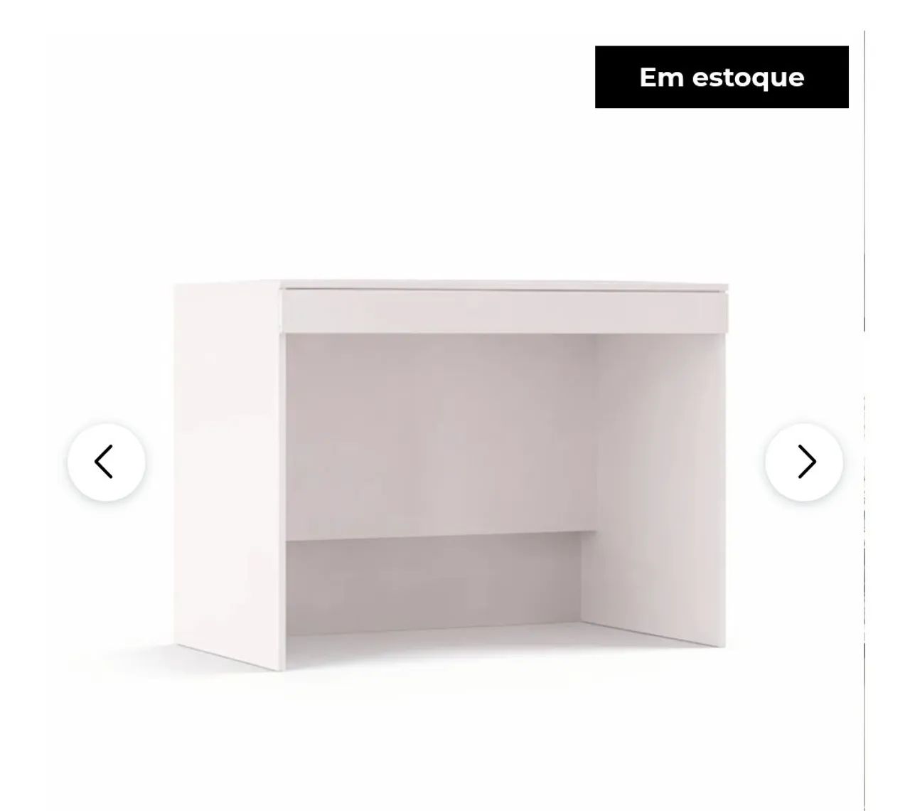 Escrivaninha com Gaveta MDF Altezza Belmax Branco - Foto 4