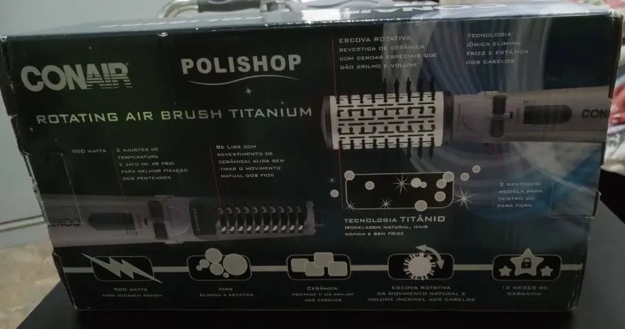  Escova Connair Air Brush Titanium  Nunca Usada - Foto 2