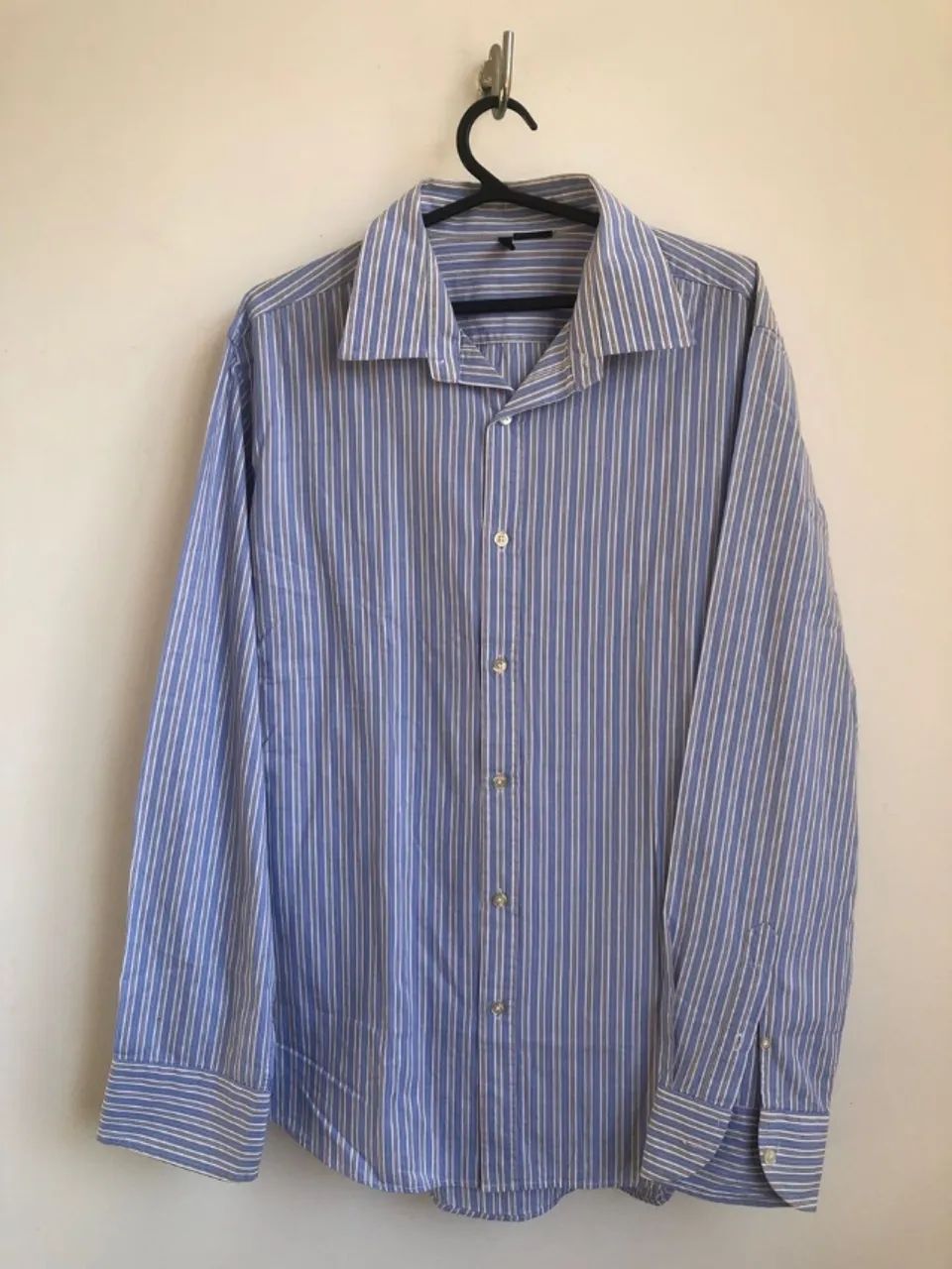 camisa social listrada benetton