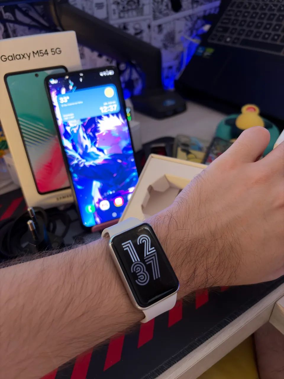 Smartwatch Samsung Galaxy Fit3 Display 1.6" Prata - Foto 2