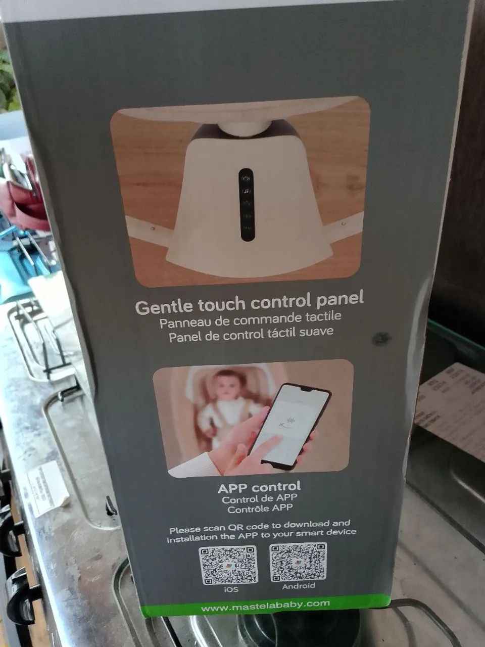 Cadeira de balanço sensor de movimento aura deluxe bege - Foto 4