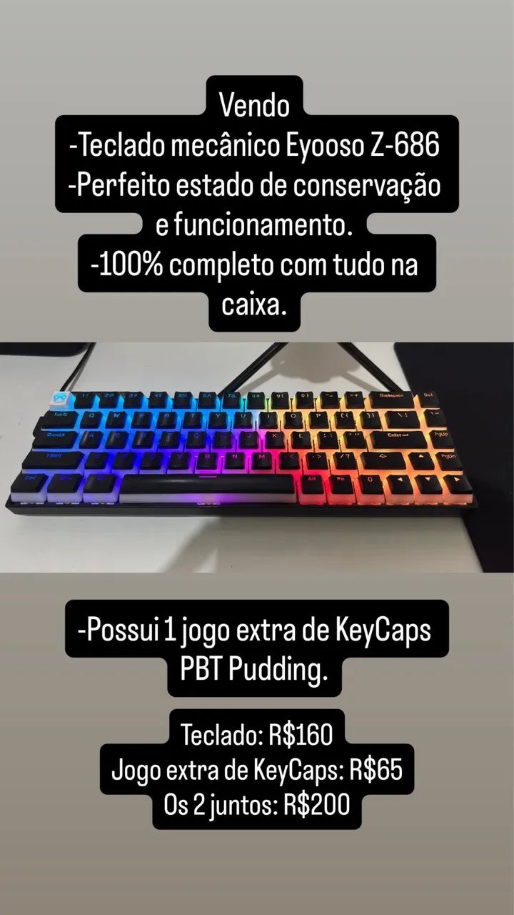 Teclado mecânico Eyooso z686