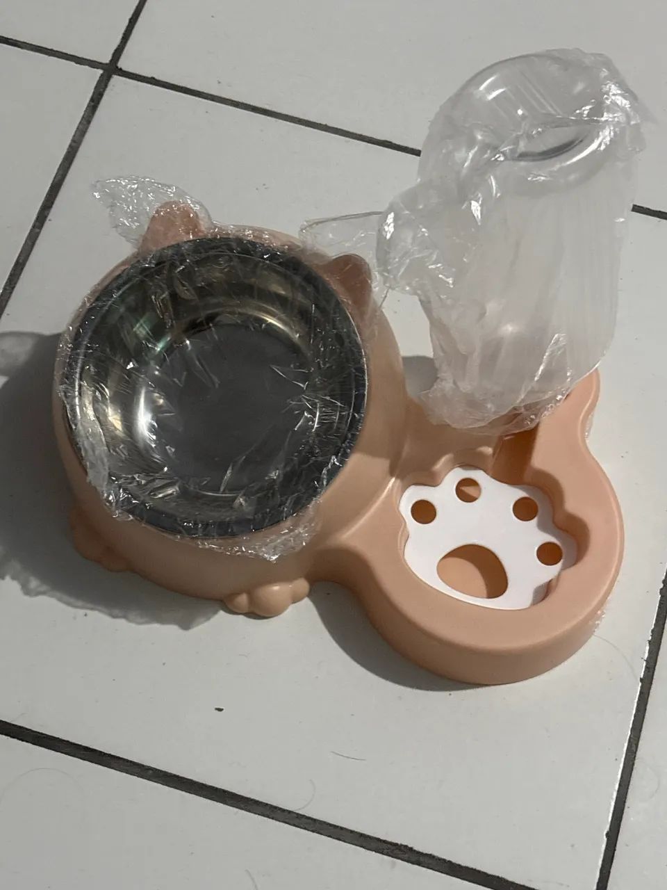 Comedouro e Bebedouro Duplo Automático para Pets 