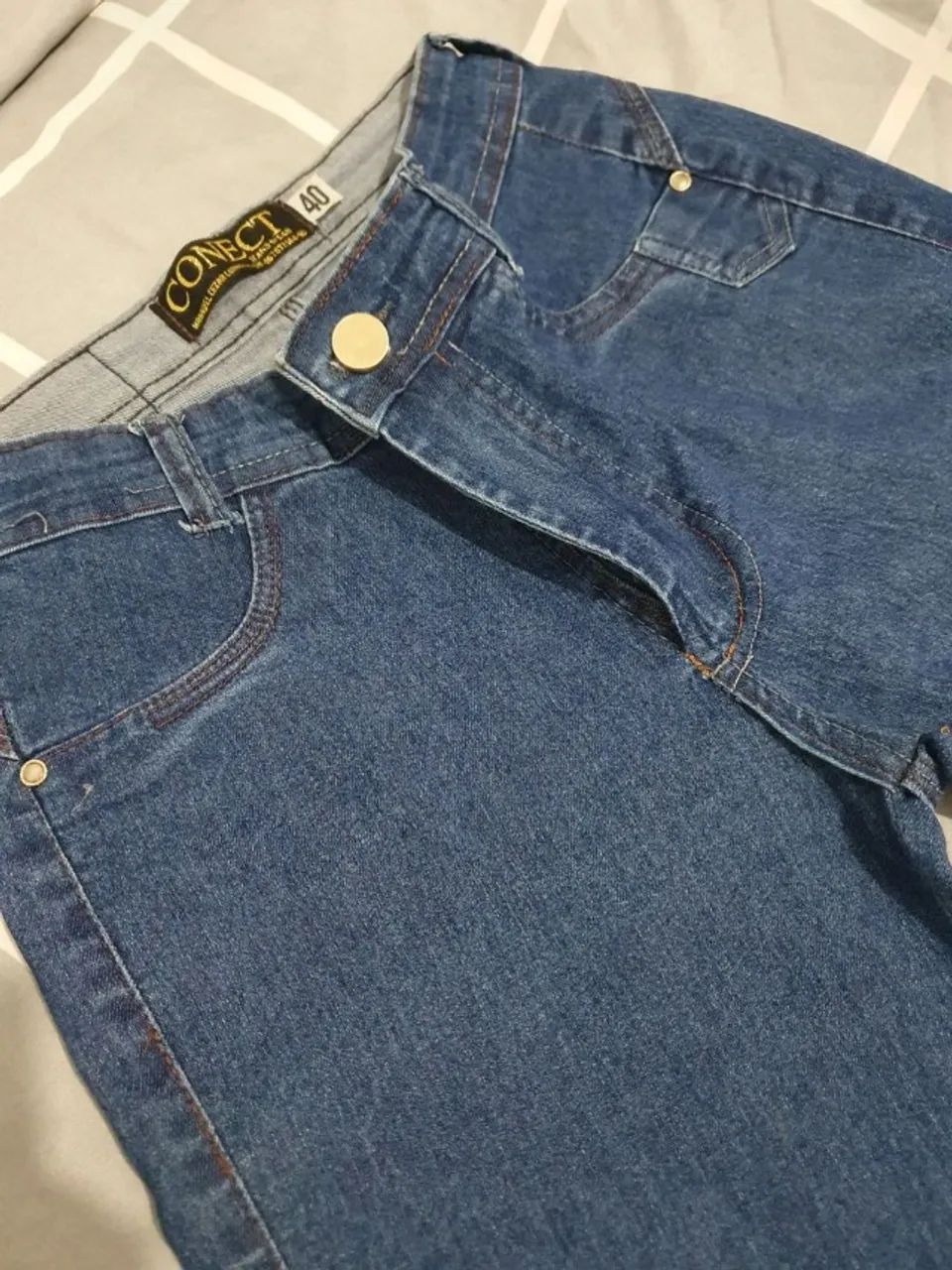 Calça jeans conect azul 40 - Foto 4
