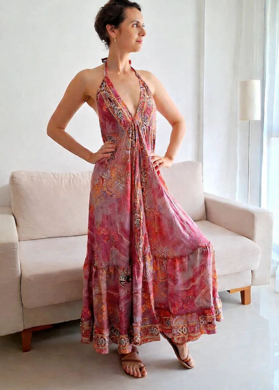 Vestido indiano rosa  - Foto 2