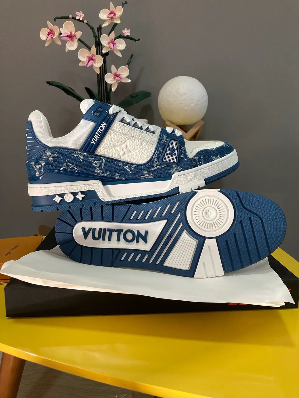 Louis Vuitton Trainer Blue Canvas - Foto 5