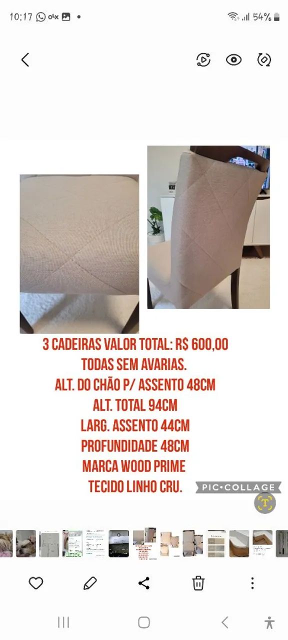 3 lindas cadeiras para sala de jantar - Foto 2