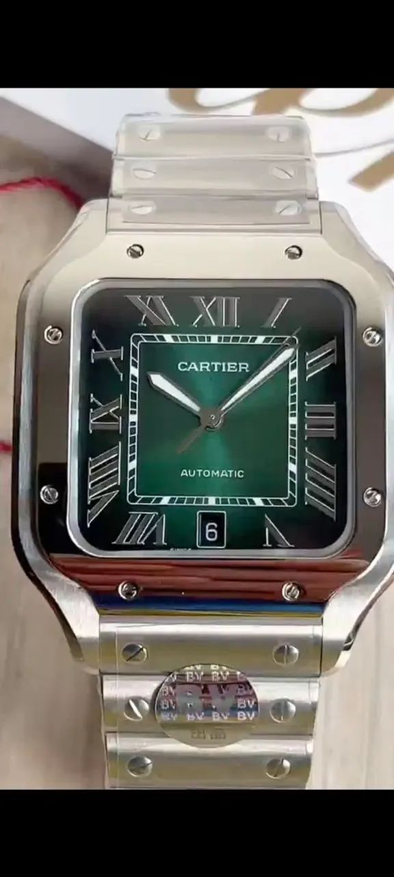 CARTIER SANTOS/ DIAL VERDE/ P.verde/ S.C - Foto 3