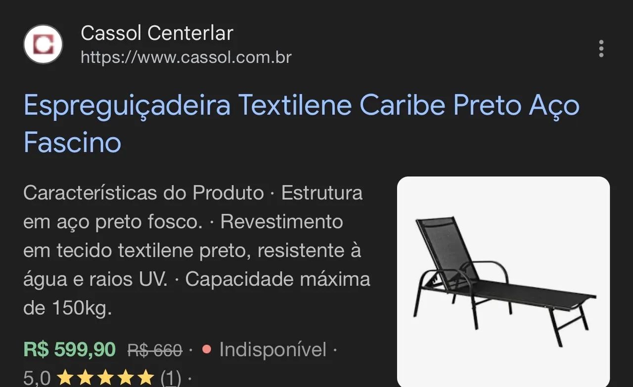  2 Espreguiçadeiras pretas área de lazer  - Foto 5