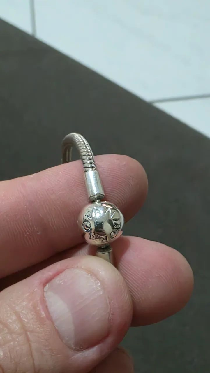 Pulseira Pandora de Prata 925 com Berloque  - Foto 4