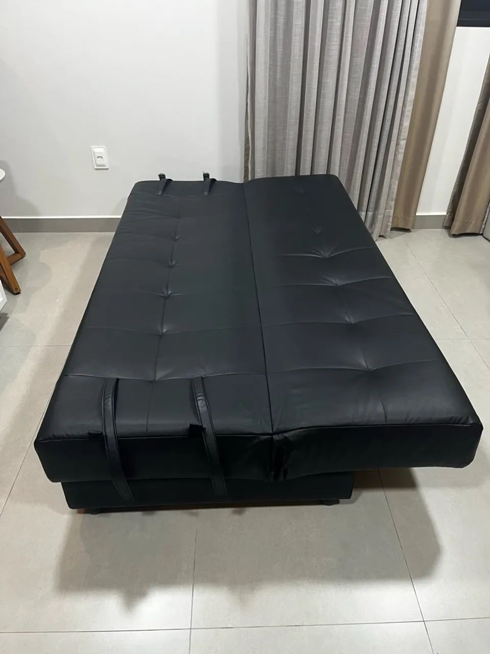 Sofá Cama Retrátil 3 lugares Couro Legítimo  - Foto 5