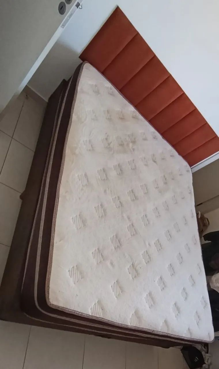 Cama Box Queen Size + Base D33 marca Brasil Spring - Foto 5