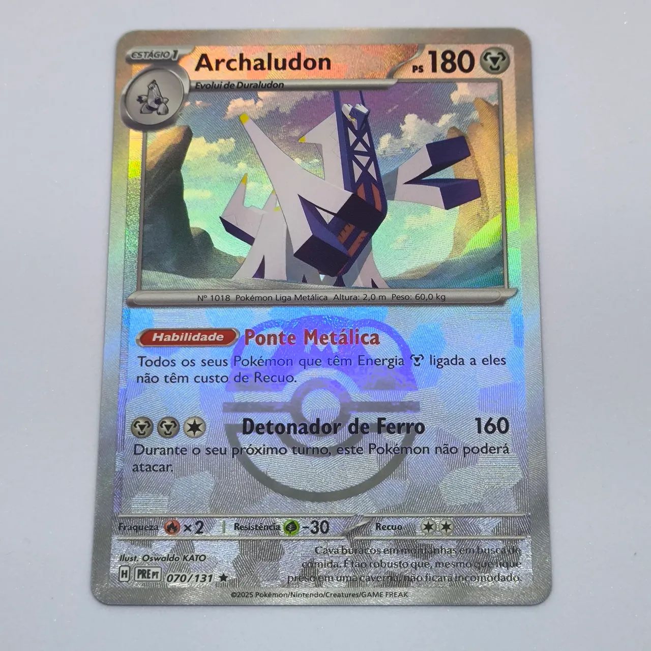 Pokémon Archaludon 070/131 | Master Ball Foil | Evoluções Prismáticas - Foto 4