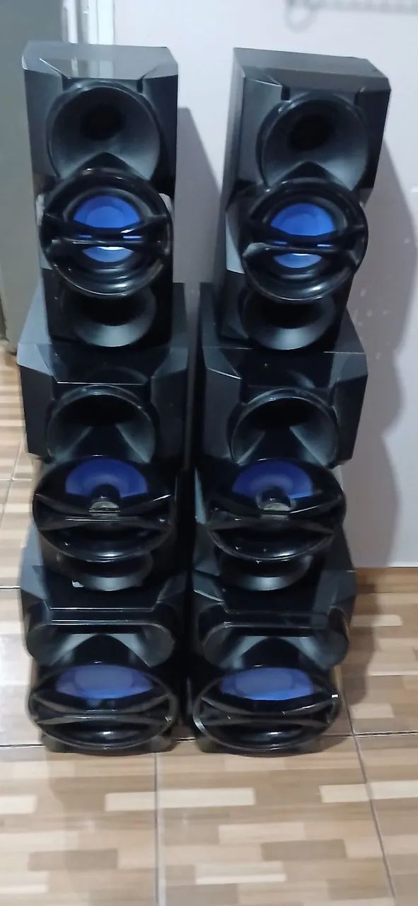 6 caixas de som philips 