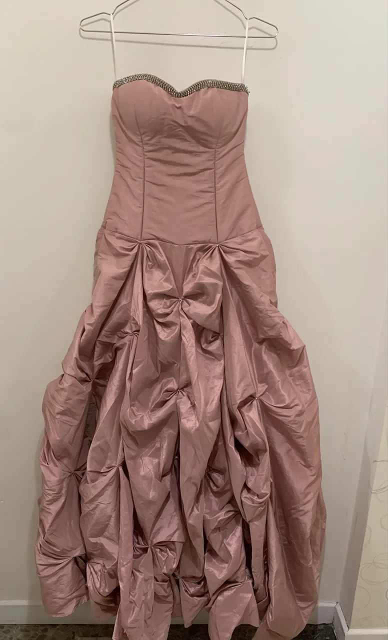 Vestido de festa rosê, usado uma vez - Foto 4