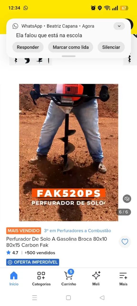Furador de solo 