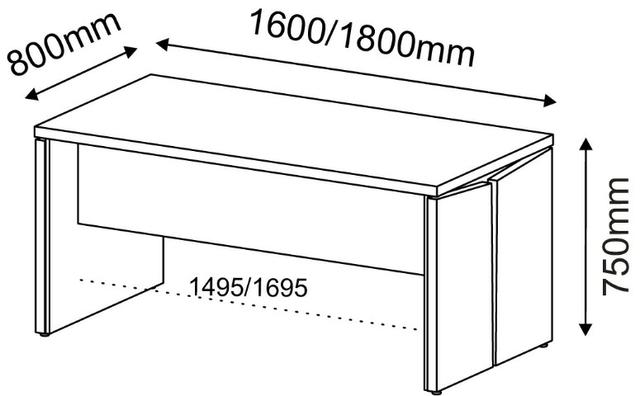 Mesa Gerência 1,60 - Móvel para Escritórios - - Foto 2