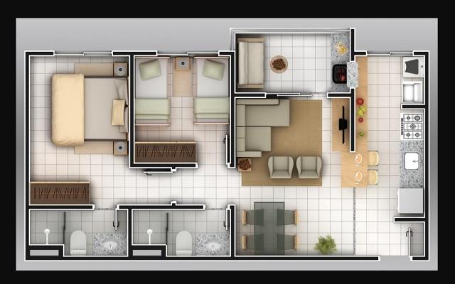 Apartamento com 2 dormitórios à venda, 59 m² por R$ 190.000 - Jardim Ipê - Goiânia/GO - Foto 2