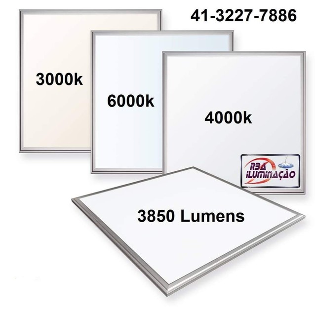 Plafon Painel Downligh 62x62cm Embutir
