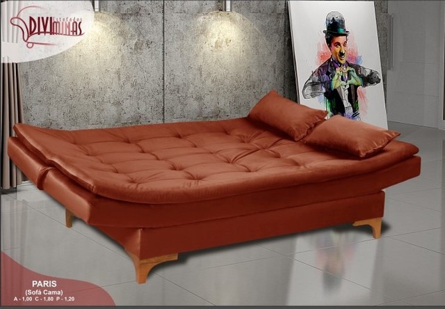 Sofa Cama Paris 2 Estagios Veludo Diviminas, frete gratis - Móveis -  Centro, Rio de Janeiro 1003184136 | OLX