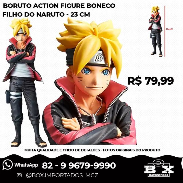 Boruto Uzumaki Action Figure Boneco Filho Do Naruto 23cm