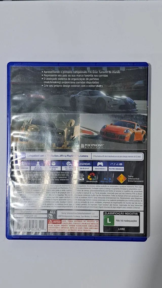 Jogo Gran Turismo Sport Ps4 Mídia Física Usado