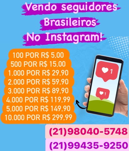 Vendo seguidores brasileiros no Instagram, curtidas, visualizações e mais. Impulsione 