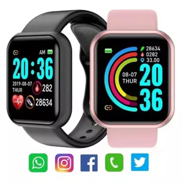 Relógio Digital Inteligente Smartwatch D20 PRO Unissex - Deliuz