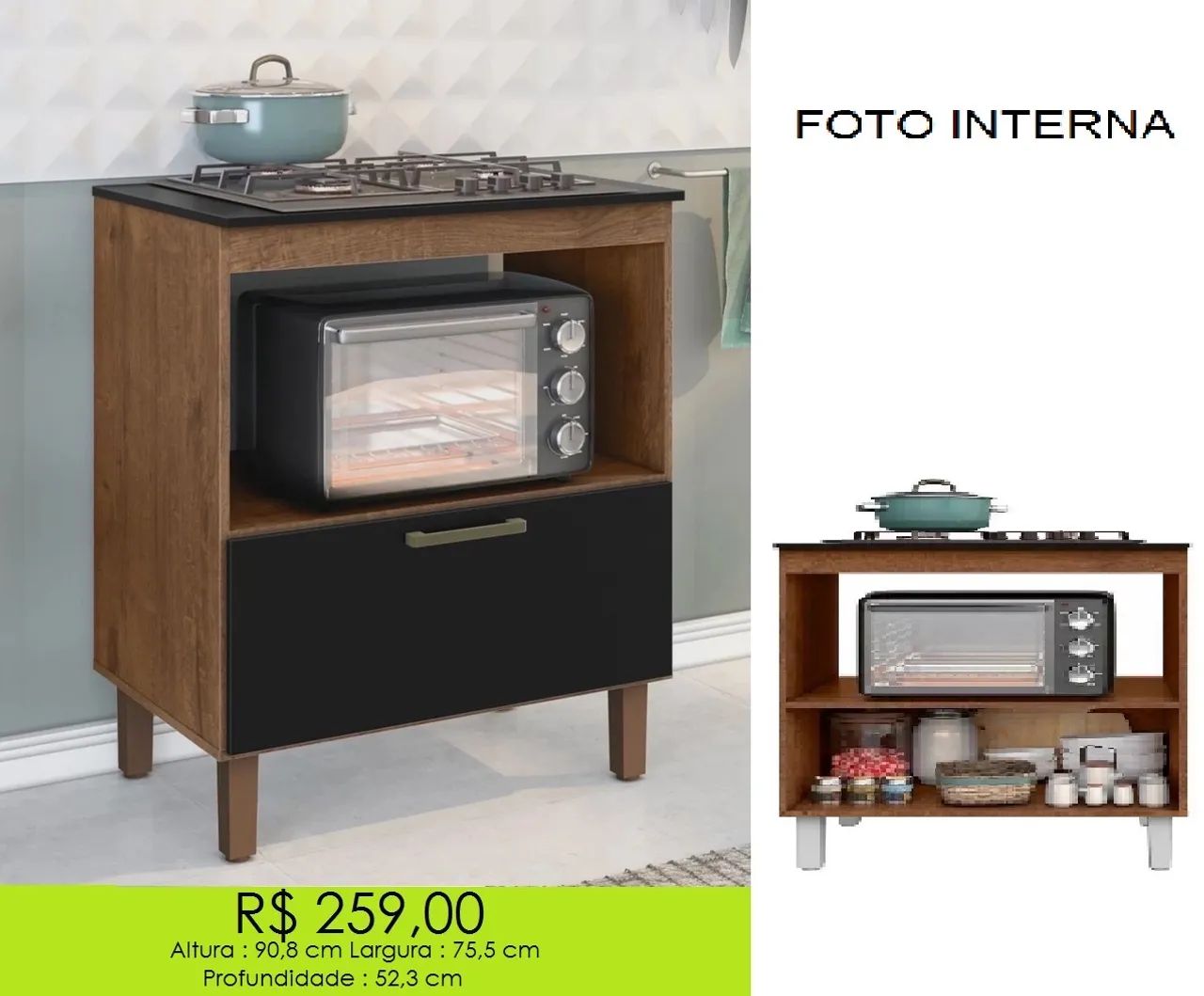 Balcão cooktop 