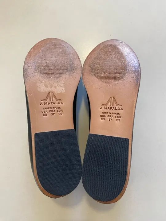 Bota de couro sem salto - cor preta - tamanho 37 - marca A Mafalda - Foto 3