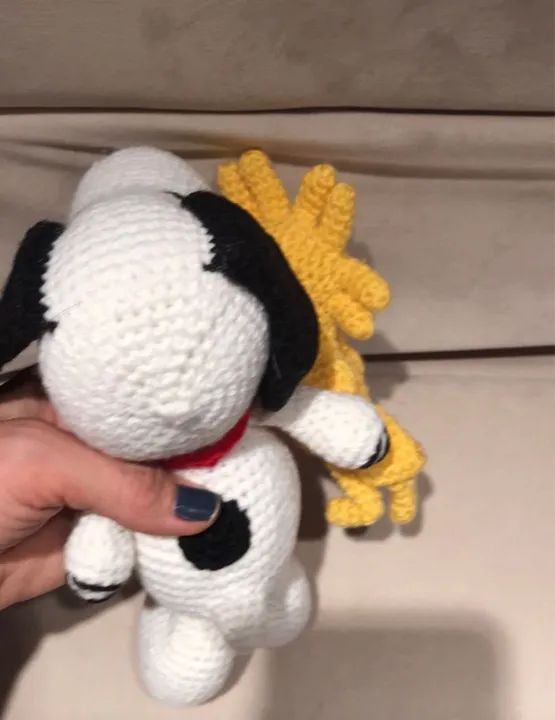 Boneco snoopy e woodstock em croche (amigurumi) - Foto 4