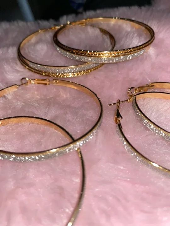 argolas brilhosas, brinco - Foto 3