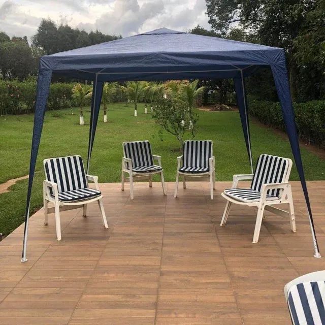 Tenda Gazebo Topo:2,40x2,40 Base:3x3 Bolsa De Transporte Praia Piscina Camping Eventos Mor - Foto 2