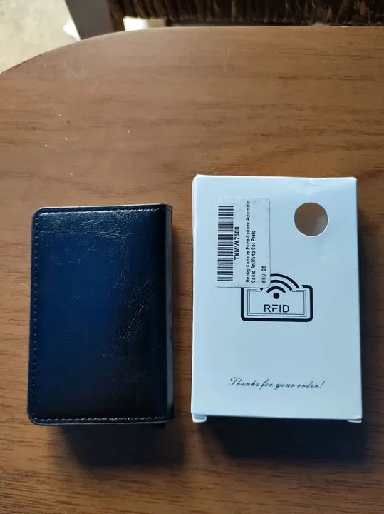 Carteira compacta automática anti furto 