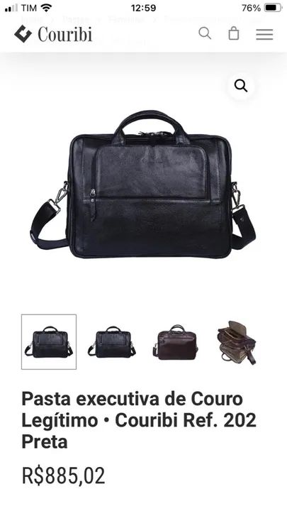 Maleta de Couro Preta - Foto 4