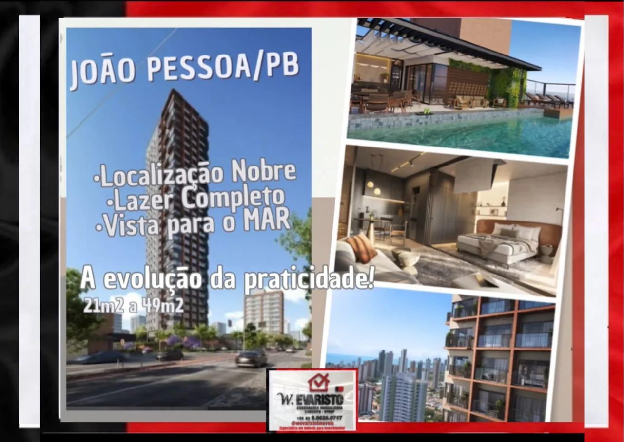 Flats Stúdios em área de maior fluxo de João Pessoa