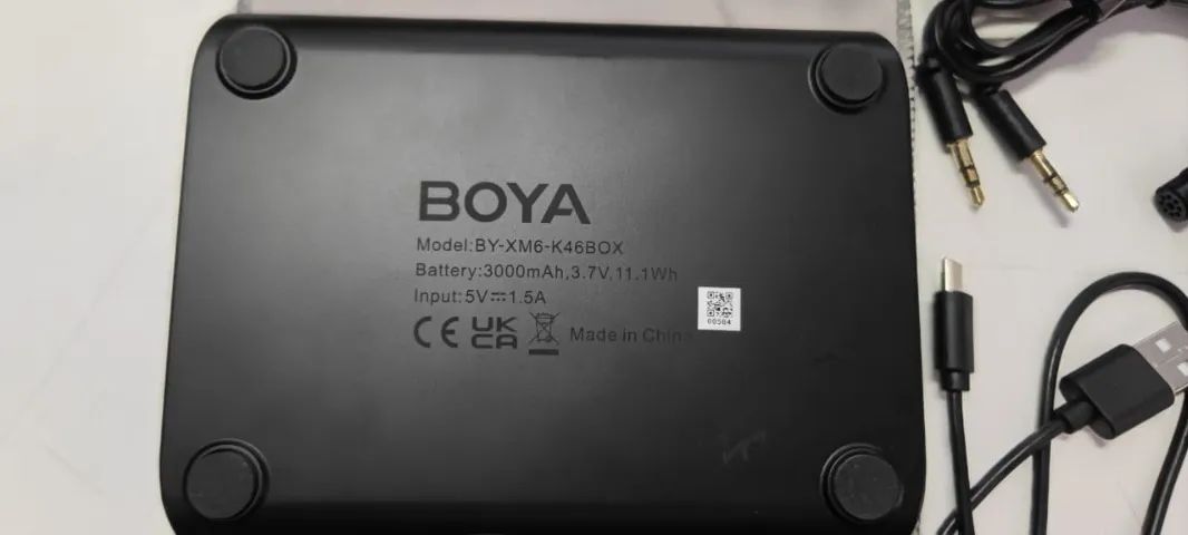 Sistema Microfone Sem Fio Boya By-xm6-k4 Lapela 2.4ghz Preto - Foto 2