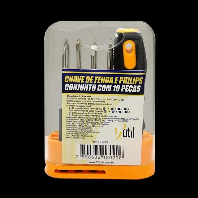 Chave De Fenda E Philips 10pçs 123util Fr222 - Foto 2