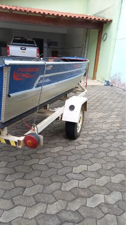 Barco de alumínio 4.2m Tucunaré com Motor Yamarra15HP